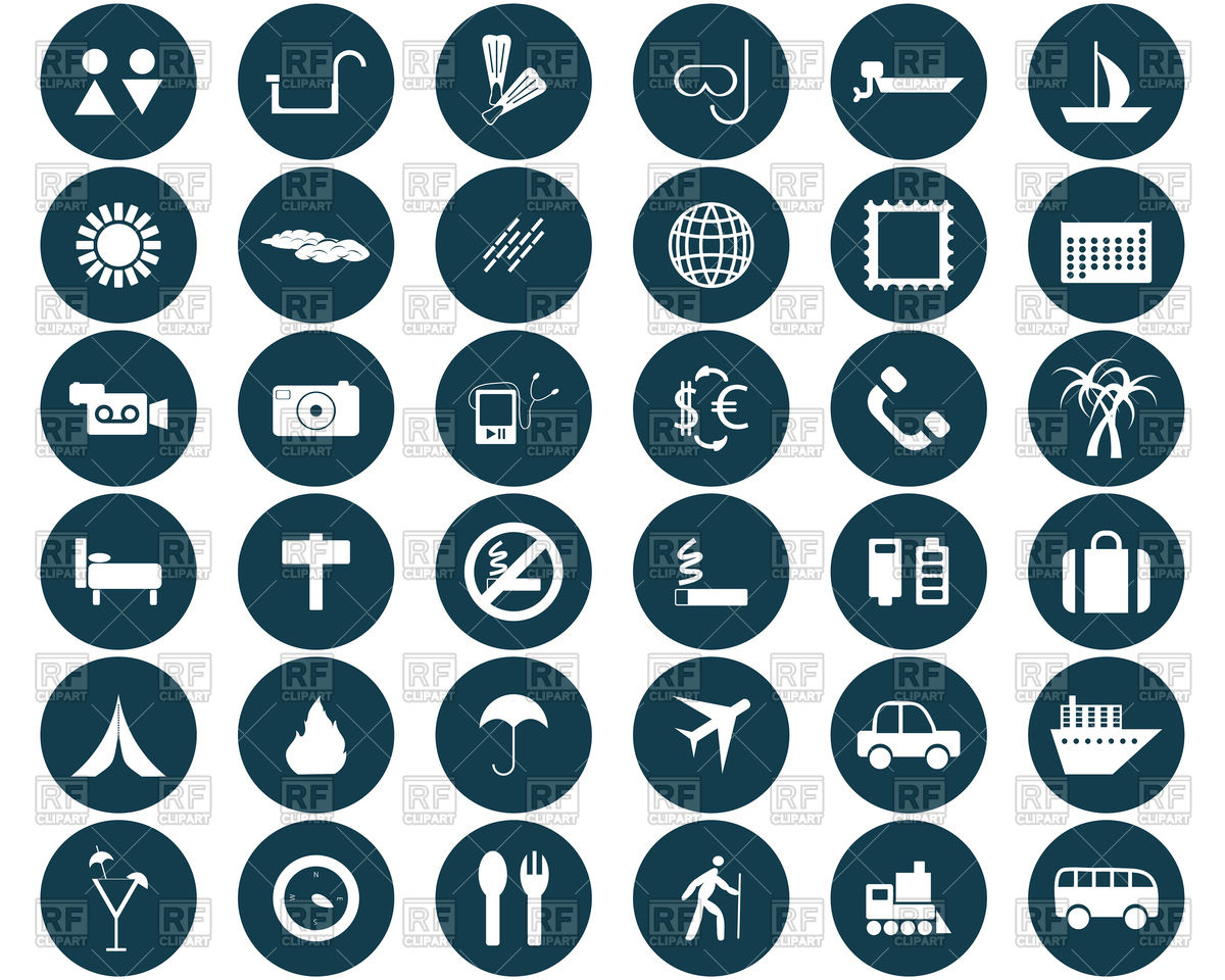 1200x960 Set Of Travel Icons Vector Image Of Signs, Symbols, Maps Angelp