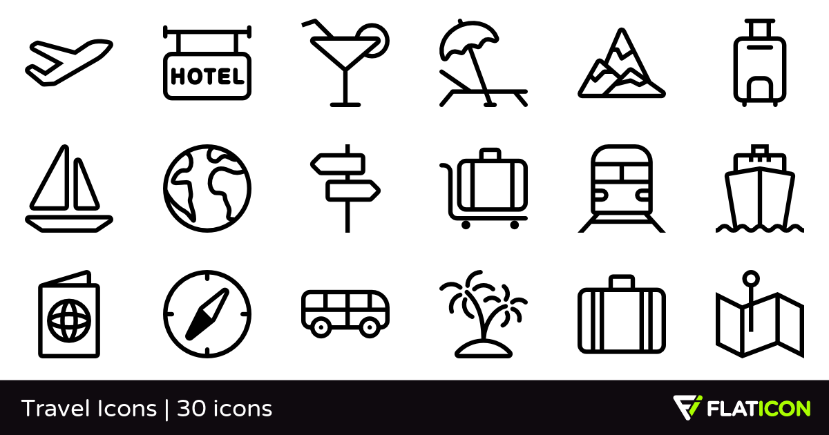 1200x630 Travel Icons Free Icons