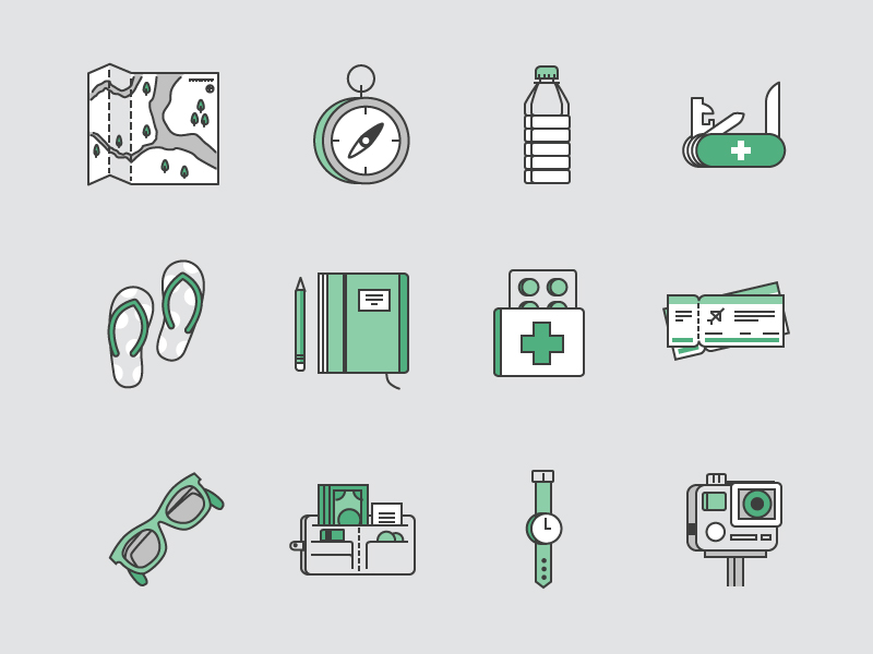 800x600 Travel Icons Set Sketch Freebie
