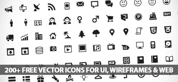 595x275 Free Vector Icons For Ui, Wireframes And Web Design Icons