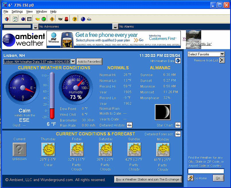 805x654 Nh Weather Data Wxex Weather On Your Desktop!