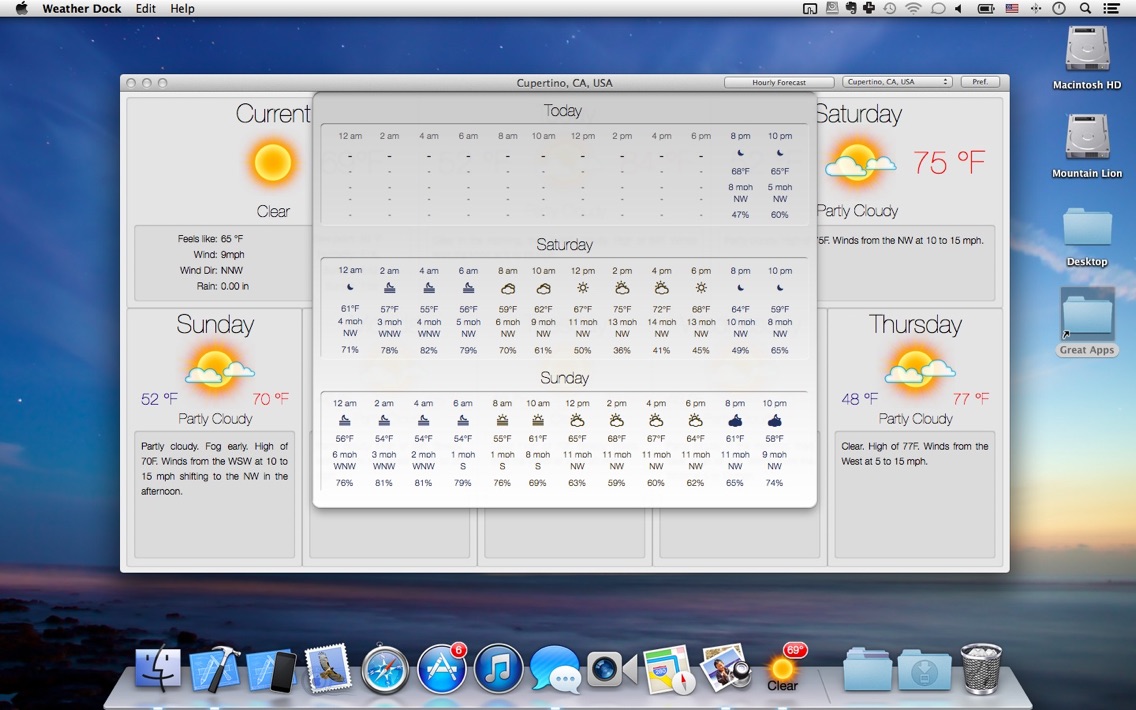 1136x710 Weather Dock Desktop Forecast App For Iphone