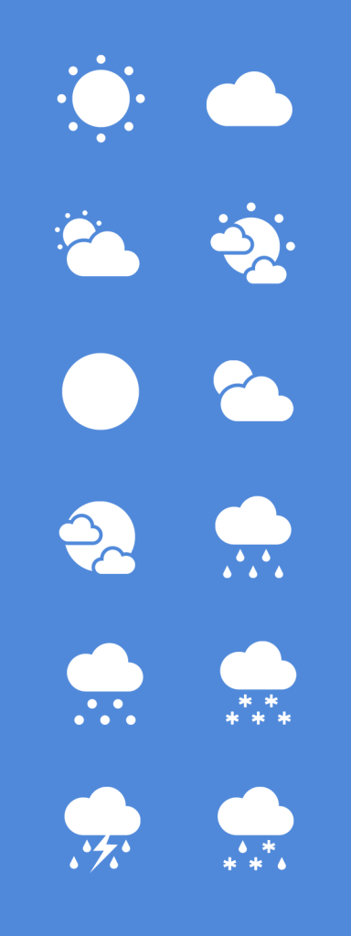 384x1024 The Best Free Weather Vector Icon Sets
