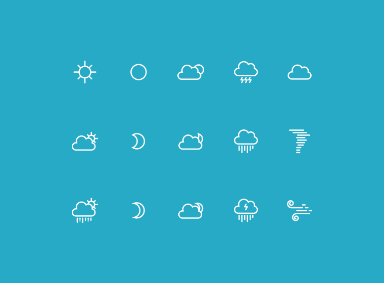 760x560 Weather Icon Set Iconstore