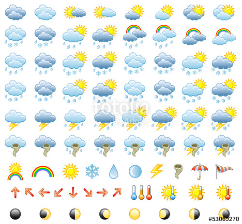 500x462 Weather Icon Set Stock Image And Royalty Free Vector