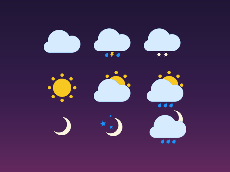 800x600 Weather Icons