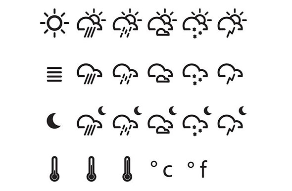 590x386 Free Weather Icon Sets With Minimal Designs
