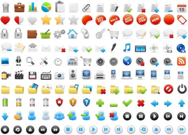 600x432 Vector Web Icons Set Free Vector In Encapsulated Postscript