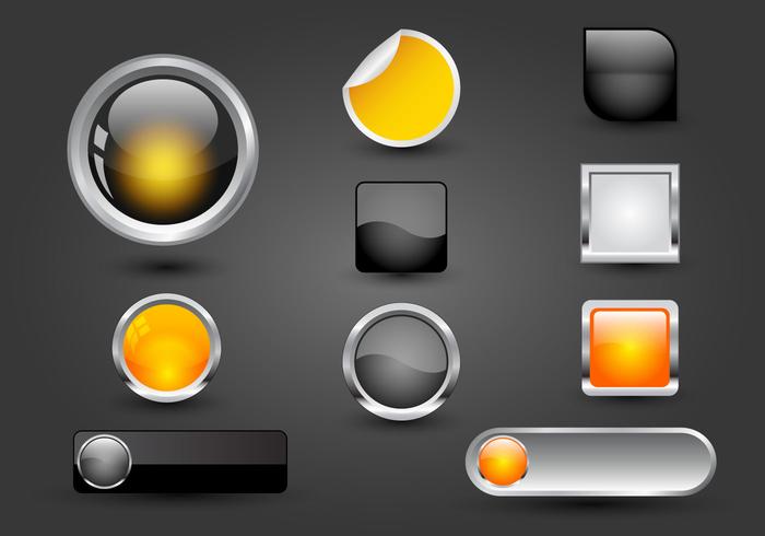 700x490 Free Web Buttons Set Vector