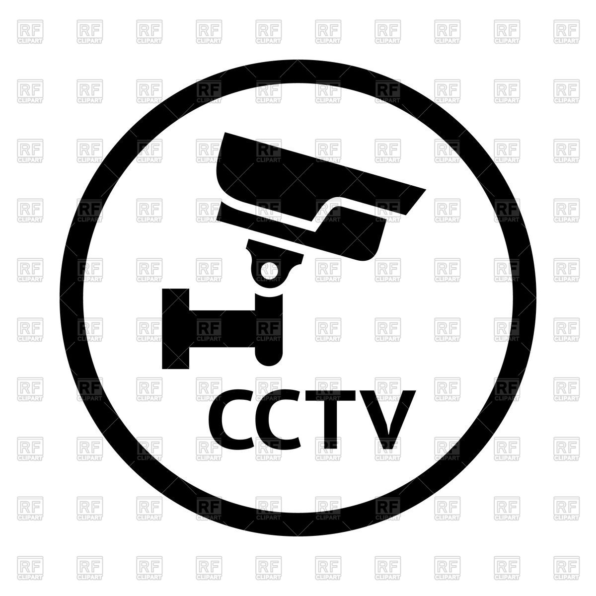 1200x1200 Round Icon Of Cctv On White Background