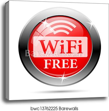 382x390 Free Wifi Icon, Canvas Print Barewalls Posters Prints