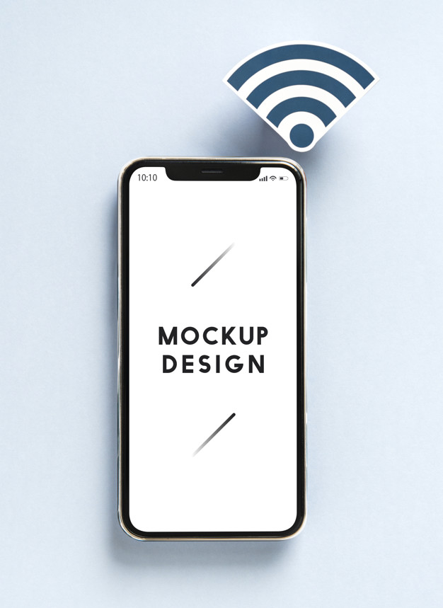 626x859 Mobile Phone With Wifi Icon Free Download