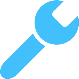 256x256 Caribbean Blue Wrench Icon