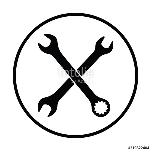 500x500 Crossed Wrench Icon Stock Image And Royalty Free Vector