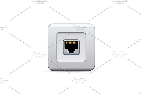 580x386 Network Socket Icon Graphics Network Ethernet Port Symbol
