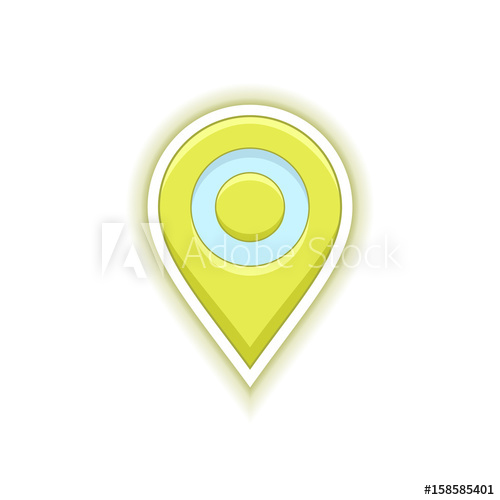 500x500 Yellow Vector Pin Symbol Map Location Icon For Address