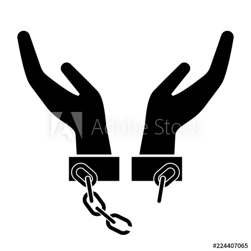 500x500 Broken Handcuffs, Manacles Or Shackles Icon Unchained Hands As