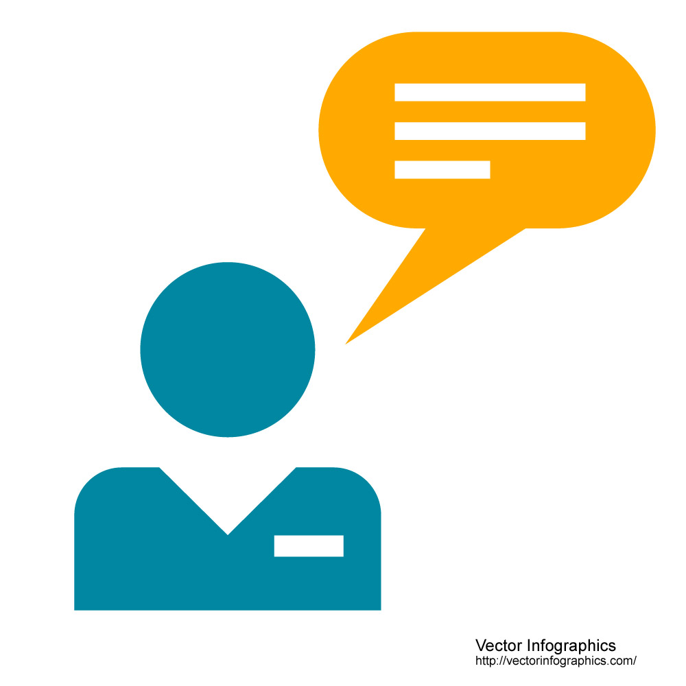 1000x1000 User Icon With Speech Bubble Free Download Vector Image