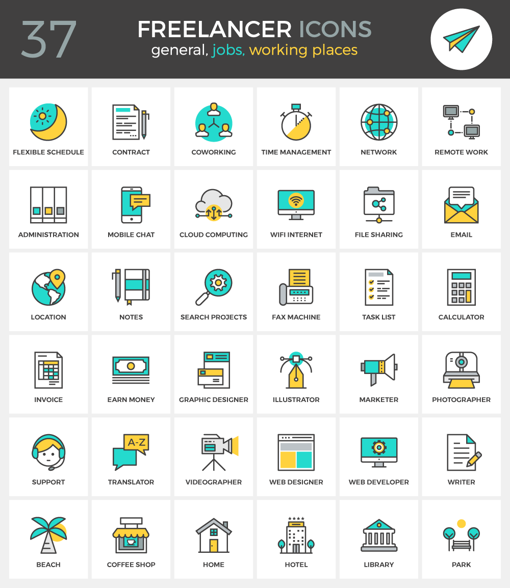 1000x1154 Freebie Freelance Flat Line Icon Set Icons, Png