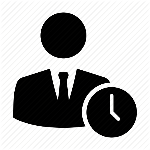 512x512 Business Man, Employee, Freelance Hours, Human Resource, Time