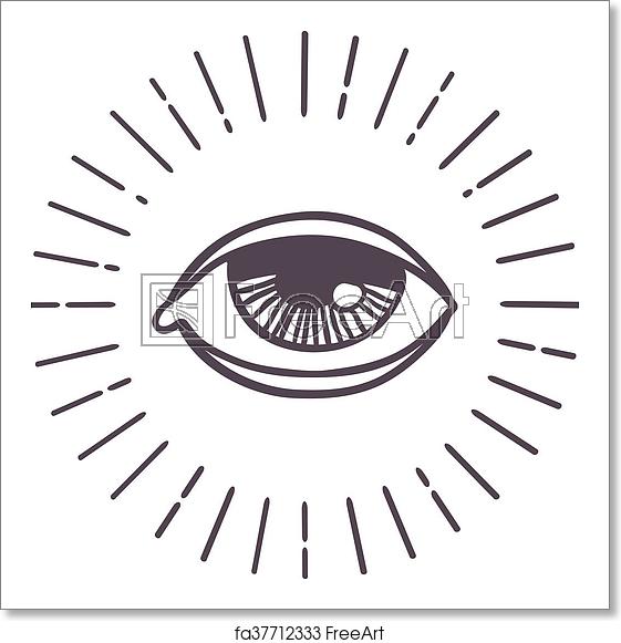 561x581 Free Art Print Of Eye Sun Vector Symbol All Seeing Eye Symbol