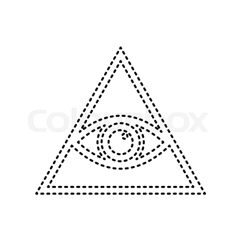 800x800 All Seeing Eye Pyramid Symbol Stock Vector Colourbox