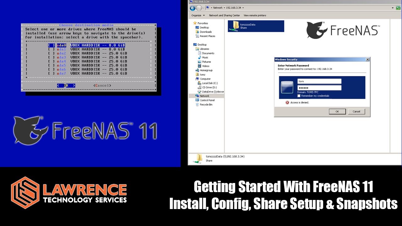 1280x720 Getting Started With Freenas Install, Configure, Setup Users