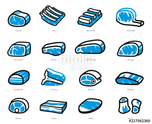 500x409 Pieces Of Beef And Pork Freeze In General Market For Cooking