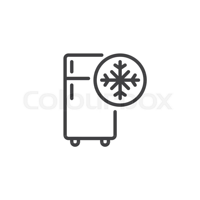 800x800 Freezer Cold Line Icon, Outline Vector Stock Vector Colourbox