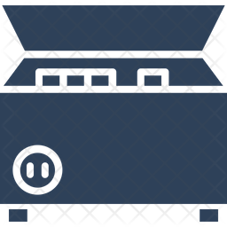 256x256 Deep Freezer Icon Of Glyph Style