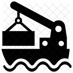 256x256 Sea Freight Icon Of Glyph Style
