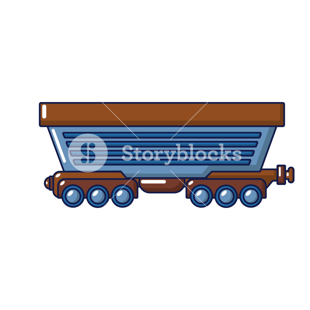 1000x1000 Cargo Tran Cartoon Illustration Of Cargo Train Vector Icon
