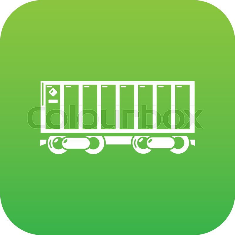 800x800 Freight Tran Green Vector Stock Vector Colourbox
