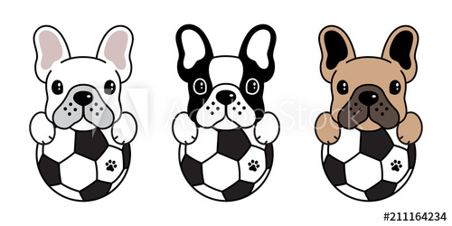 Dog Vector French Bulldog Icon Logo Cartoon Soccer Football Fifa 500x250 Dog Vector French Bulldog Icon Logo Cartoon Soccer Football Fifa