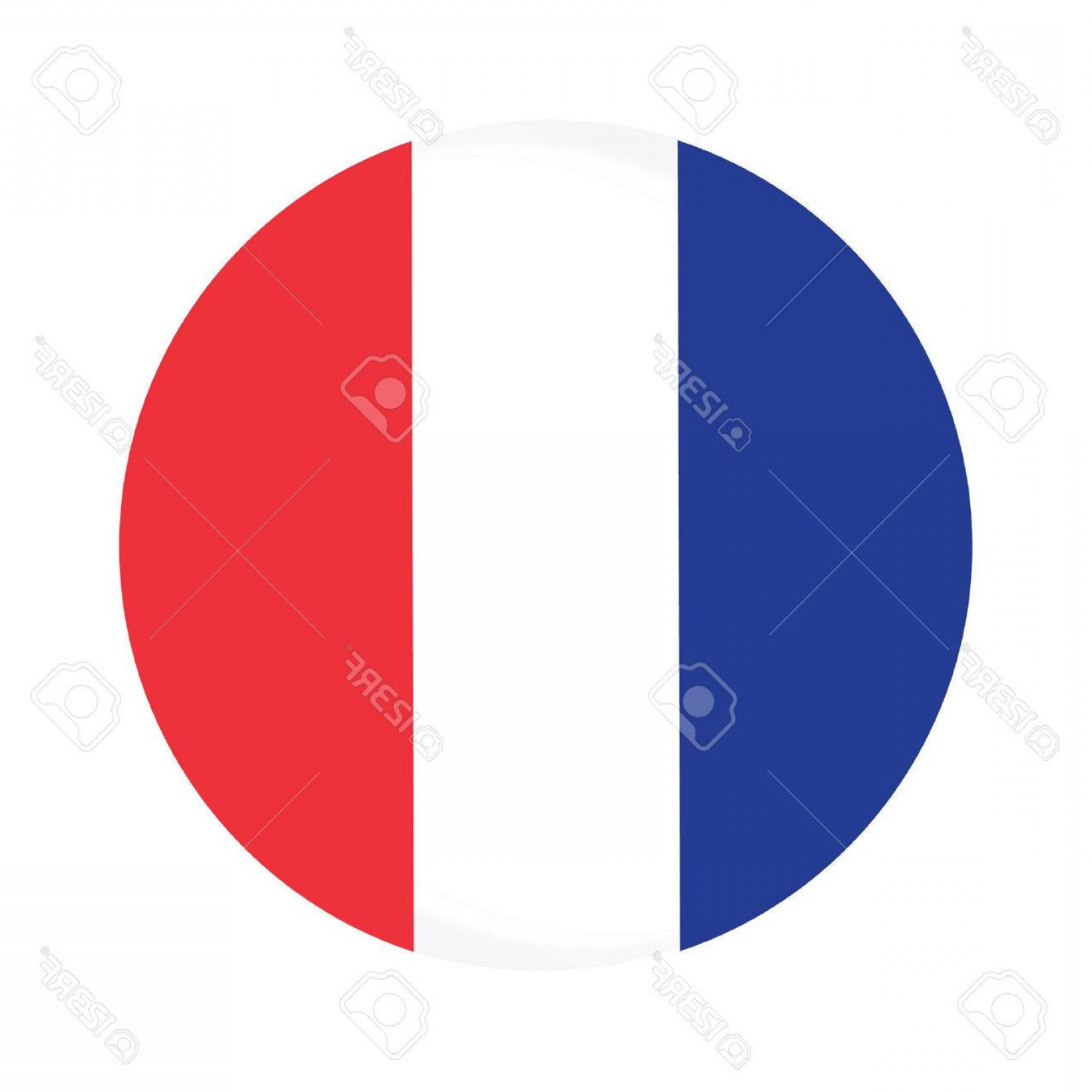 1560x1560 Photostock Vector Round France Flag Vector Icon Isolated France
