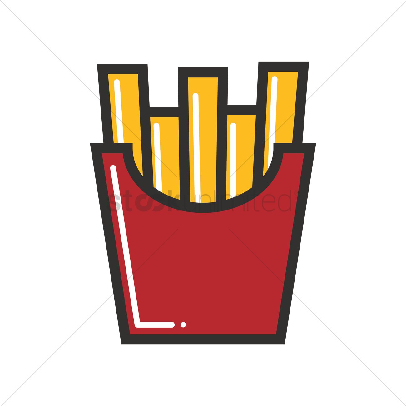 1300x1300 French Fries Icon Vector Image