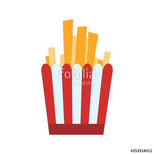 500x500 Illustration French Fries Icon Stock Photo And Royalty Free