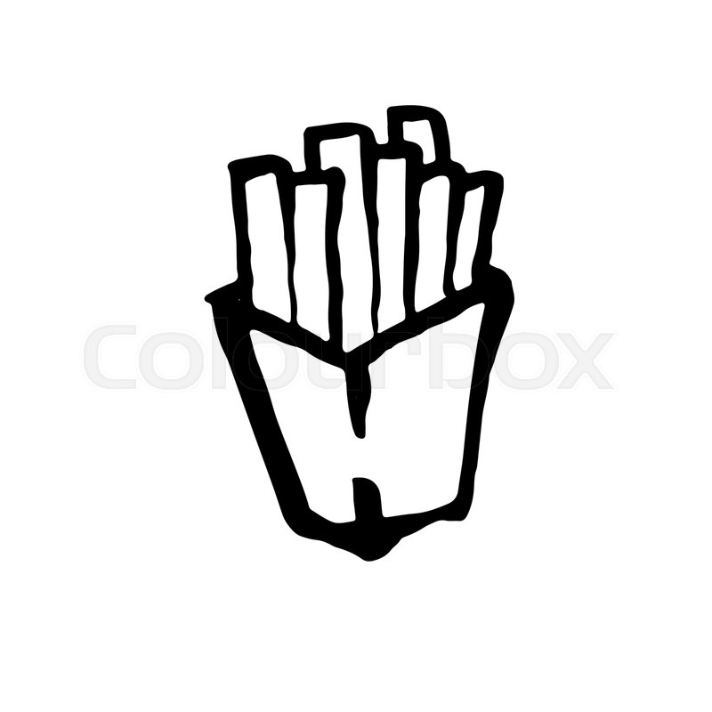 800x800 French Fries Grunge Icon Potato Free Stock Vector Colourbox