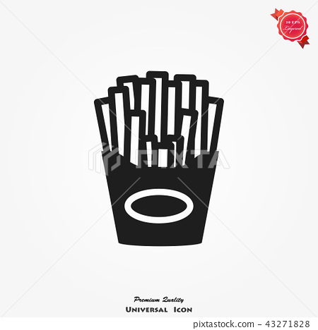 450x468 French Fries Icon Vector