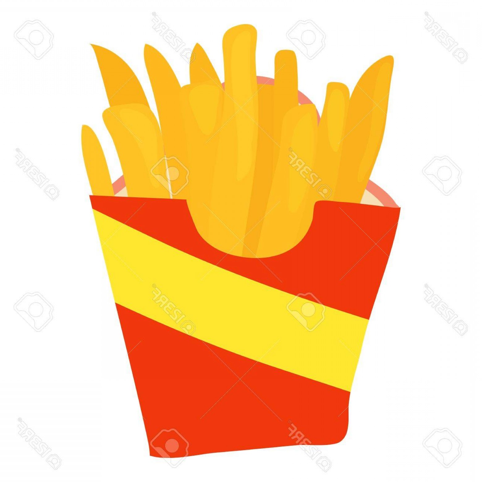 1560x1560 Photostock Vector French Fries Icon Cartoon Illustration Of French