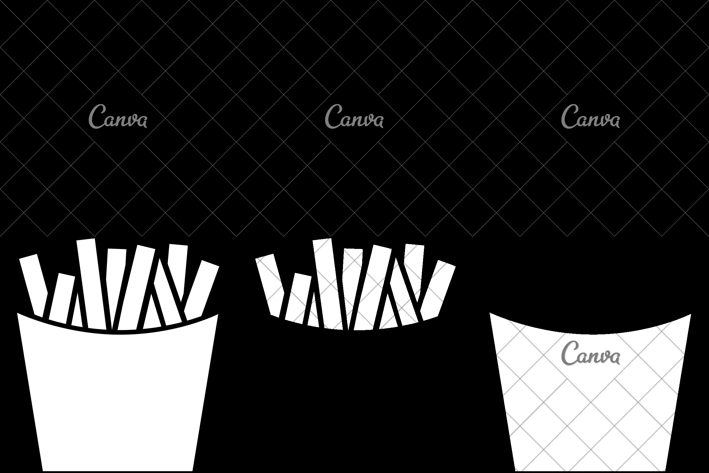 2400x1600 French Fries Icon Design