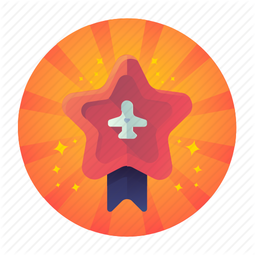 512x512 Badge, Bonus, Flight, Frequent Flyer, Reward, Star, Travel Icon