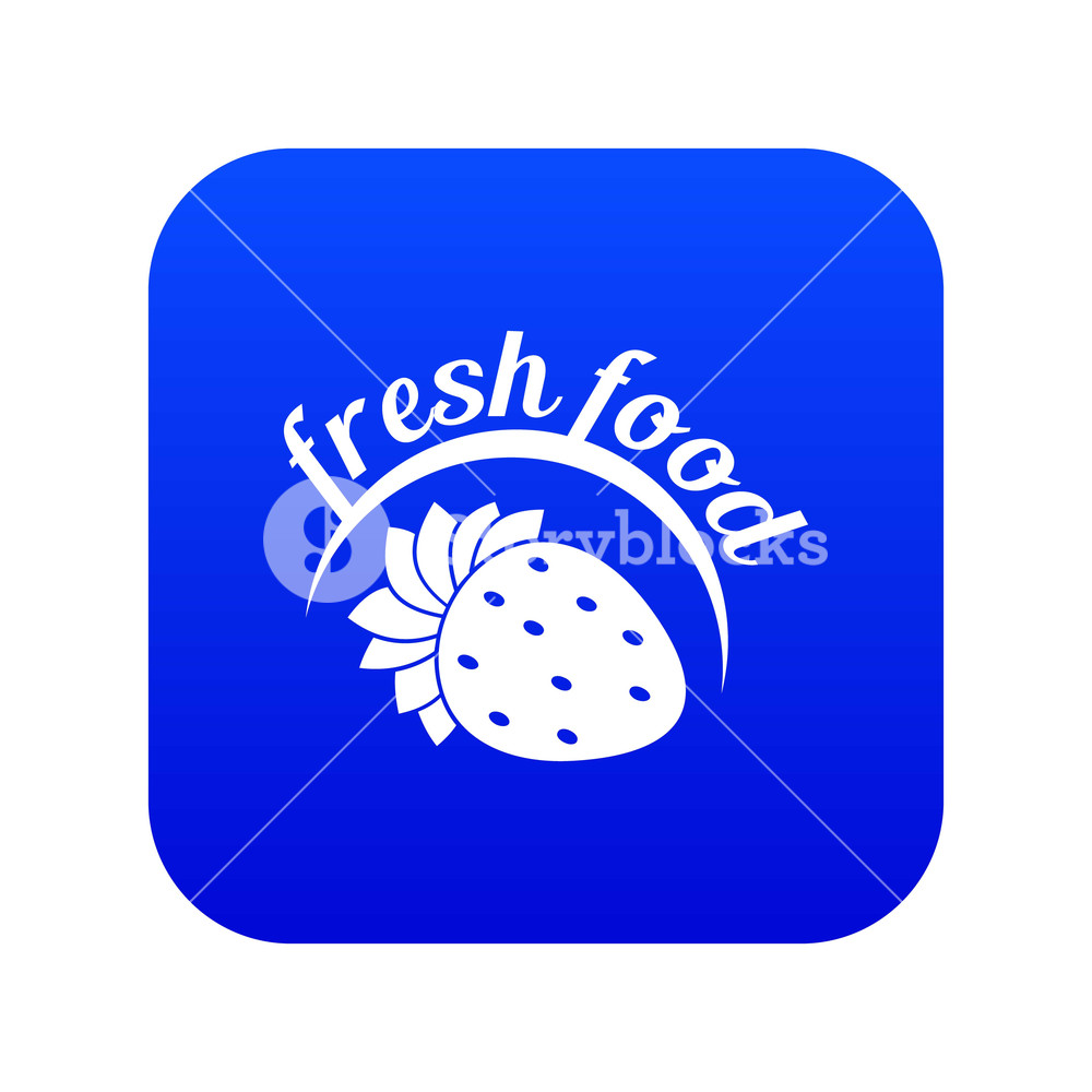 Farm Fresh Food Icon Blue Vector Isolated On White Background 1000x1000 Farm Fresh Food Icon Blue Vector Isolated On White Background