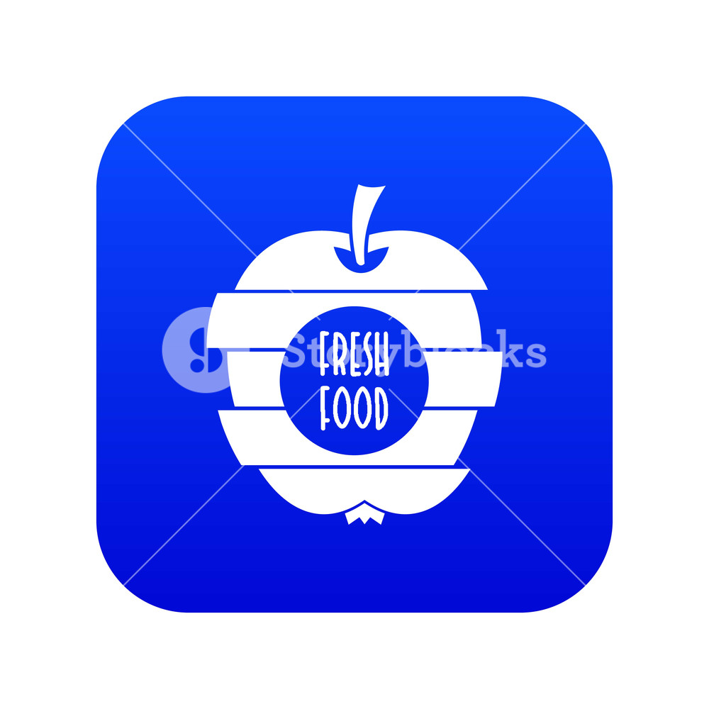 Fresh Food Icon Blue Vector Isolated On White Background Royalty 1000x1000 Fresh Food Icon Blue Vector Isolated On White Background Royalty