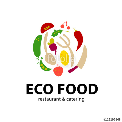 Vector Simple Flat Food Logo Restaurant, Cafe, Catering Insignia 500x500 Vector Simple Flat Food Logo Restaurant, Cafe, Catering Insignia