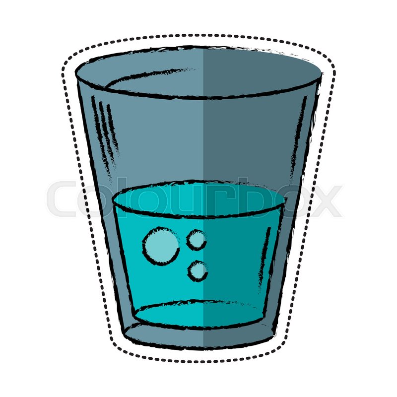 800x800 Cartoon Glass Water Fresh Icon Vector Stock Vector Colourbox