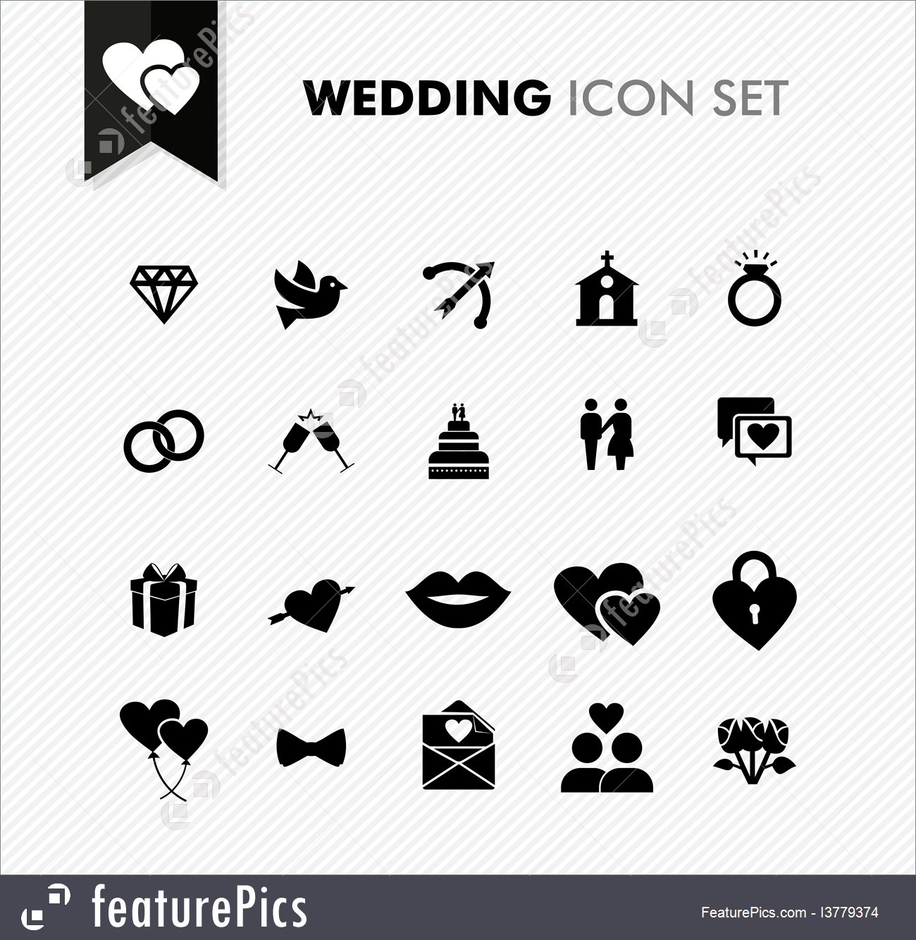 1300x1334 Emblems And Symbols Wedding Fresh Icon Set