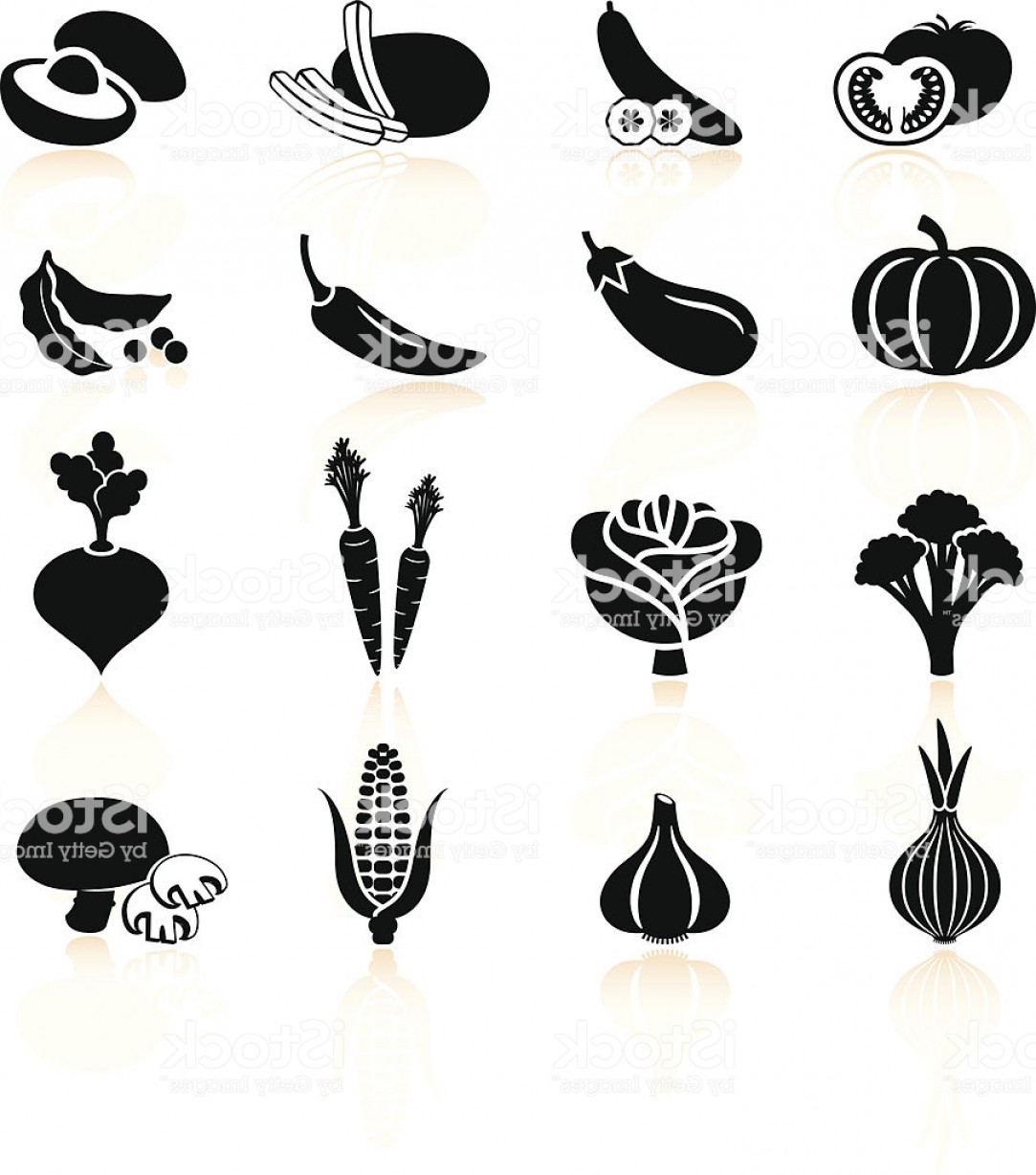 1083x1228 Fresh Produce And Vegetables Black White Icon Set Gm Hoodamathrun