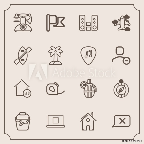 500x500 Modern, Simple Vector Icon Set With National, Internet, Military
