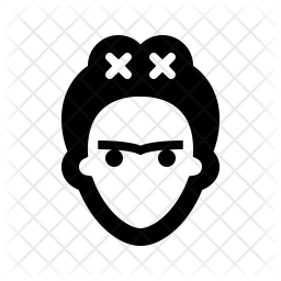 256x256 Frida Kahlo Icon Of Line Style